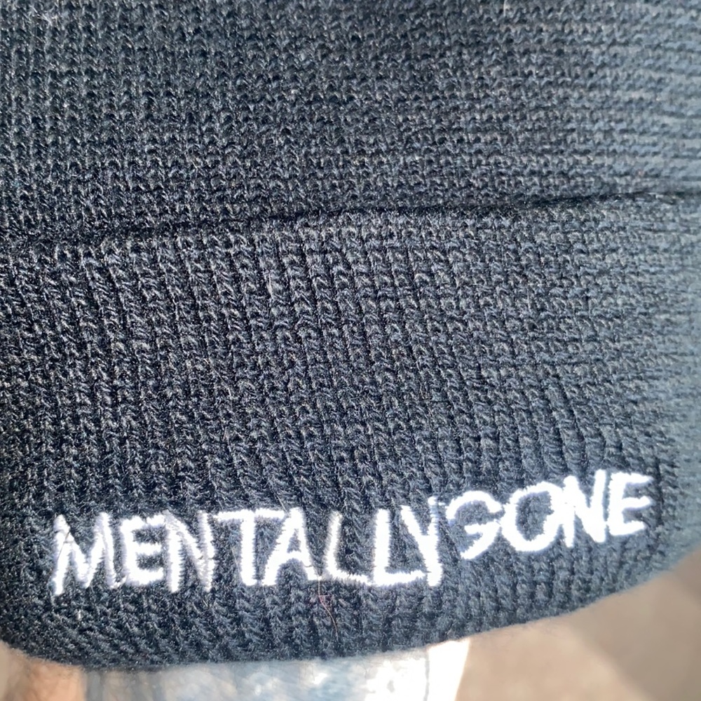 Black mentally gone beanie